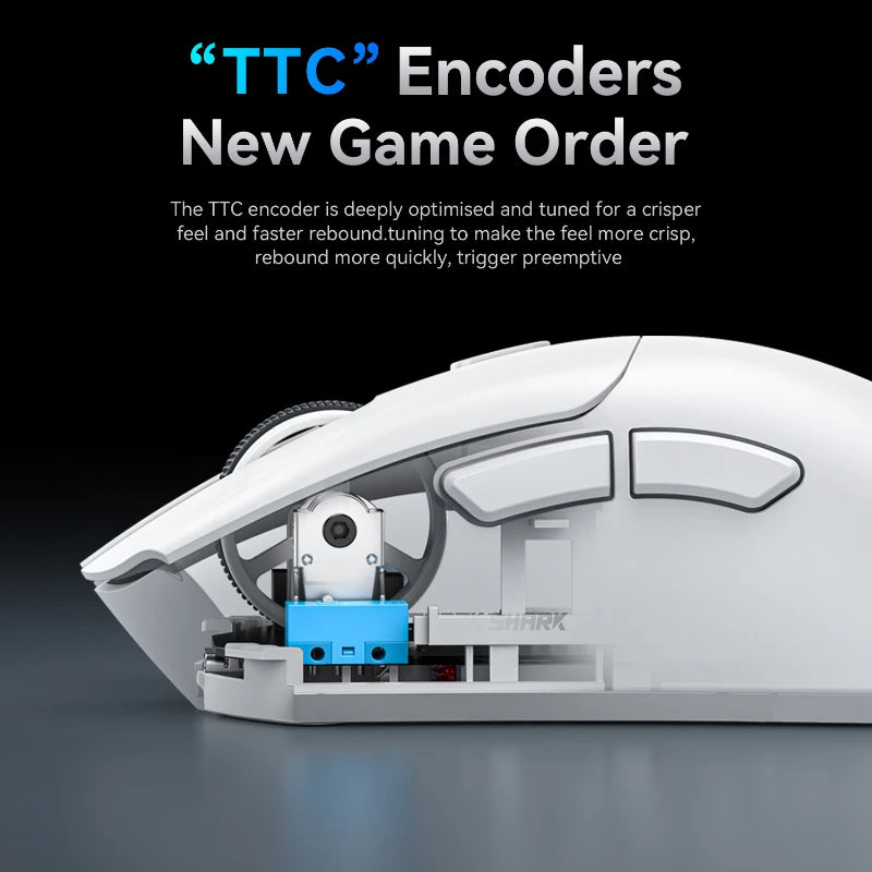 Attack Shark R1 Bluetooth Mouse,18000dpi,PAW3311,Wiredless Tri-mode Connection, Macro Gaming Mouse - happyshop365247