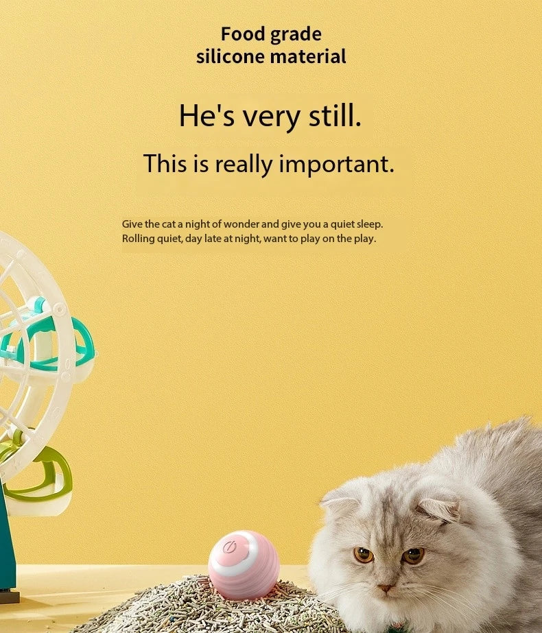 Cat Interactive Ball Smart Cat Toys Indoor Automatic Rolling Magic Ball Electronic Interactive Cat Toy Cat Game Accessories - happyshop365247