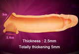 Penis Sleeve Reusable Silicone Condom Enlargement Extender Enhancer Penis Cocks Cover Adult Sex Toys for Men Sexes Accessoires