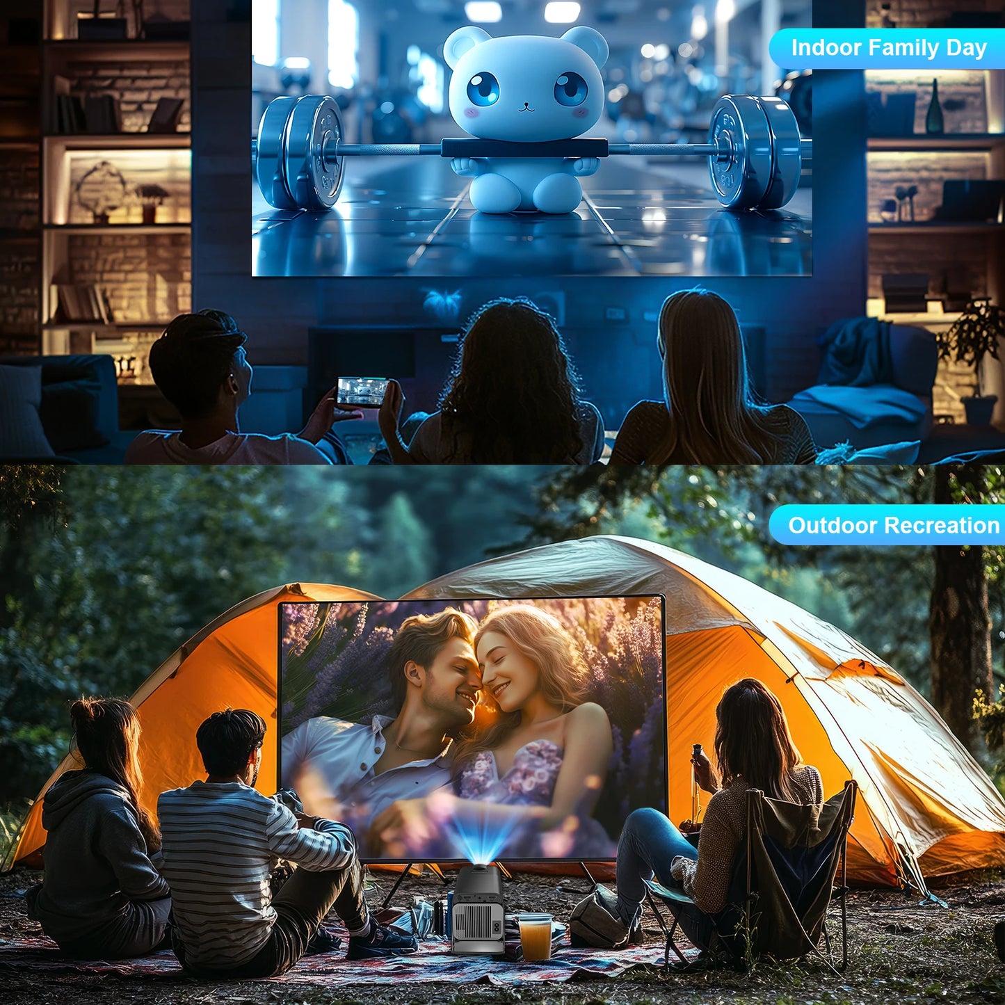 Magcubic Netflix Officially Licensed Native 1080P HY320 NTV Projector 4K 500ANSI Prime Video YouTube WIFi BT5.2 Android 13 Voice - happyshop365247