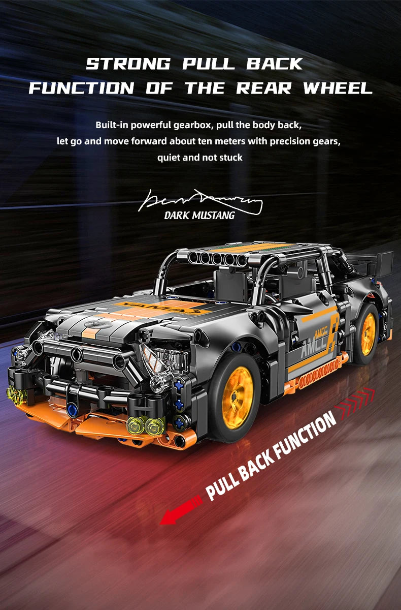 ToylinX 1/18 Sports Car Series Collectible Car 520pcs Building Technology Model Boy Kids Educational Racing Toy for Festive gift - happyshop365247