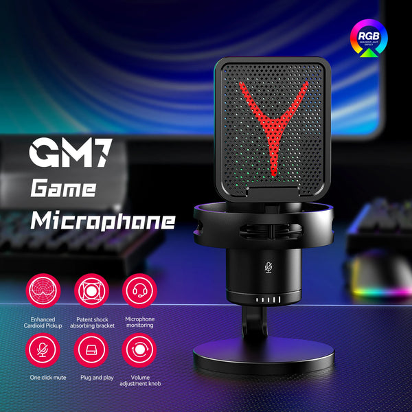 Condenser Professional Microphone Mic For PC Laptop Computer Gaming USB Wired Streaming Podcast Studio Mike Kit Gamer Accessory