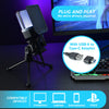 Condenser Professional Microphone Mic For PC Laptop Computer Gaming USB Wired Streaming Podcast Studio Mike Kit Gamer Accessory