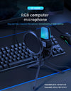Condenser Professional Microphone Mic For PC Laptop Computer Gaming USB Wired Streaming Podcast Studio Mike Kit Gamer Accessory