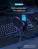 Condenser Professional Microphone Mic For PC Laptop Computer Gaming USB Wired Streaming Podcast Studio Mike Kit Gamer Accessory
