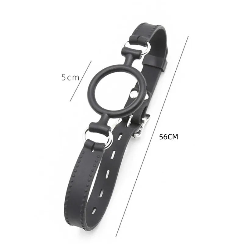 BDSM Flirting Open Mouth Gag with O-Ring Sex Bondage Restraints Sex Toys Roleplay Adult Erotic Play for Couples - happyshop365247
