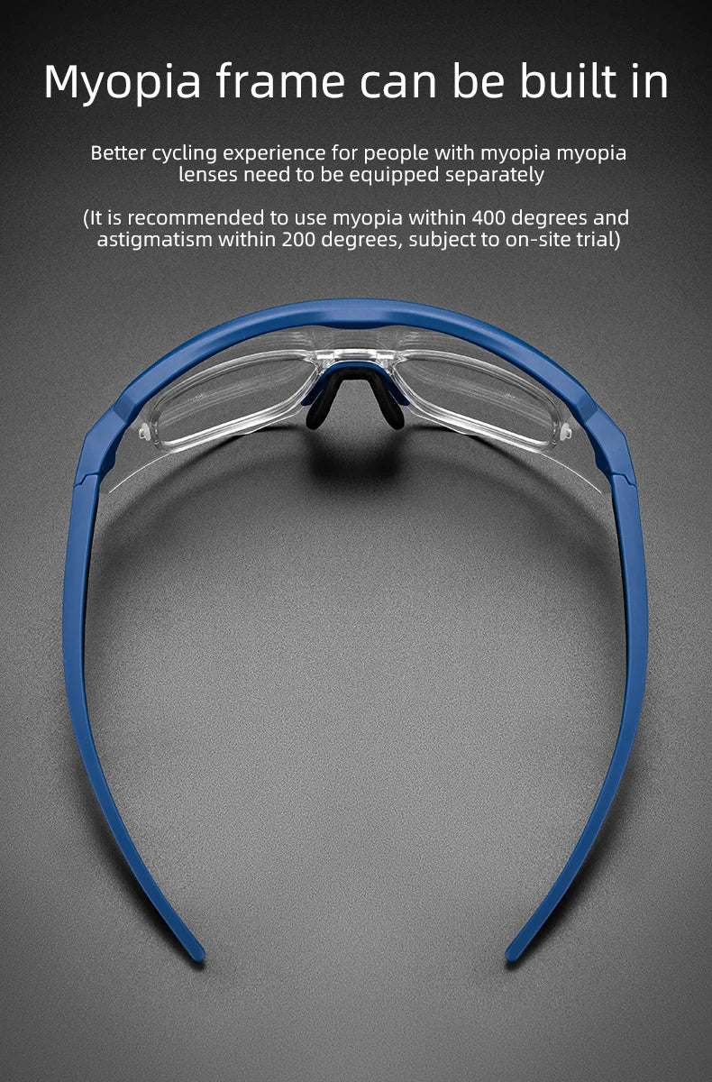 ROCKBROS Cycling Polarized Glasses 4Lens Interchangeable Myopia Frame Sunscreen UV400 Protection Sunglasses Men MTB Bike Glasses - happyshop365247