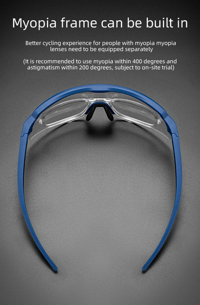 ROCKBROS Cycling Polarized Glasses 4Lens Interchangeable Myopia Frame Sunscreen UV400 Protection Sunglasses Men MTB Bike Glasses