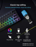 Condenser Professional Microphone Mic For PC Laptop Computer Gaming USB Wired Streaming Podcast Studio Mike Kit Gamer Accessory