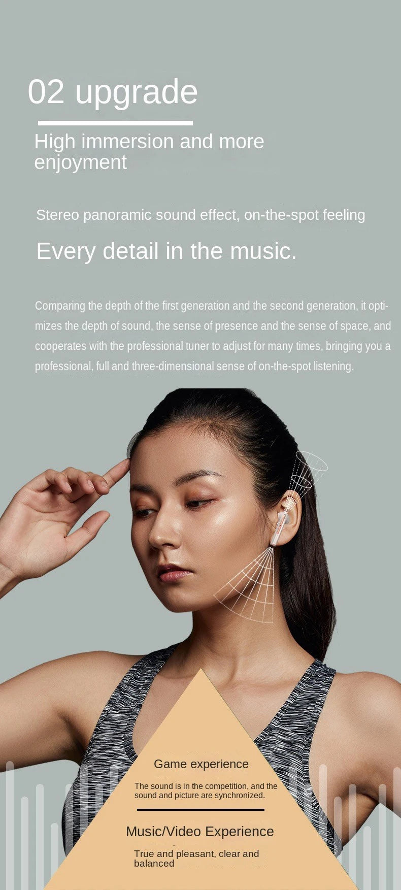 XIAOMI Wireless Bluetooth Headphones In Ear Stereo Sports Earphone Ture Wireless Bluetooth Headset With Mic - happyshop365247