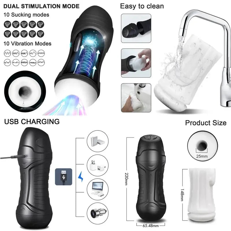 Chocho Women's Real Doll Phalus Double Costume For Man And Wife Vaginete Doll For Mens Pleasure Male Piston Vibrator - happyshop365247