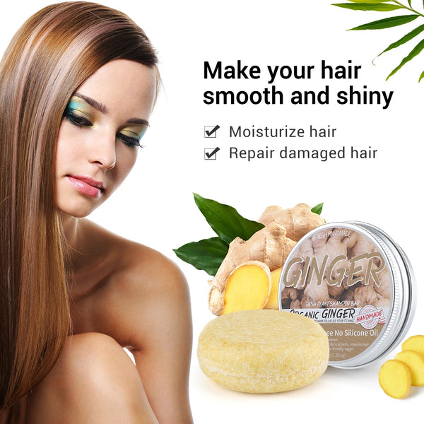 Ginger Polygonum Soap Hair Growth Shampoo Soap Pure Plant Organic Handmade Cold Processed Fast Growth Shampoos Hair Care Soaps