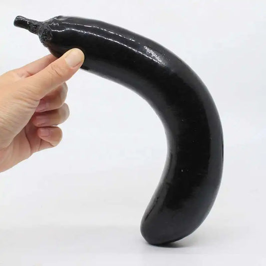 Eggplant Dildos Anal Plug Soft Penis Erotic Dick Butt Plug Stimulate Vagina Anus Phallus Masturbator Stick Sex Toys for Adult - happyshop365247