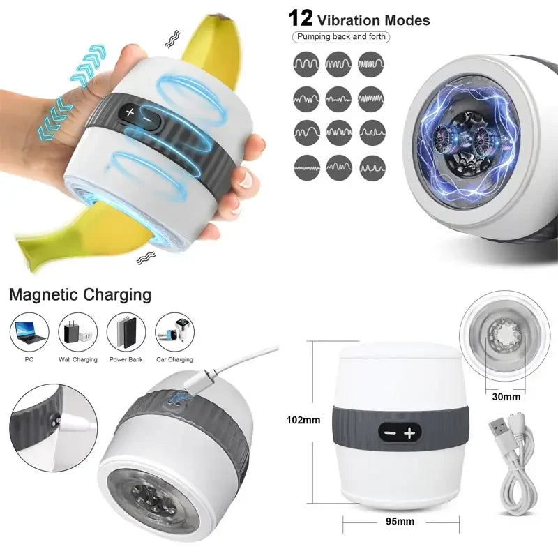 Chocho Women's Real Doll Phalus Double Costume For Man And Wife Vaginete Doll For Mens Pleasure Male Piston Vibrator - happyshop365247