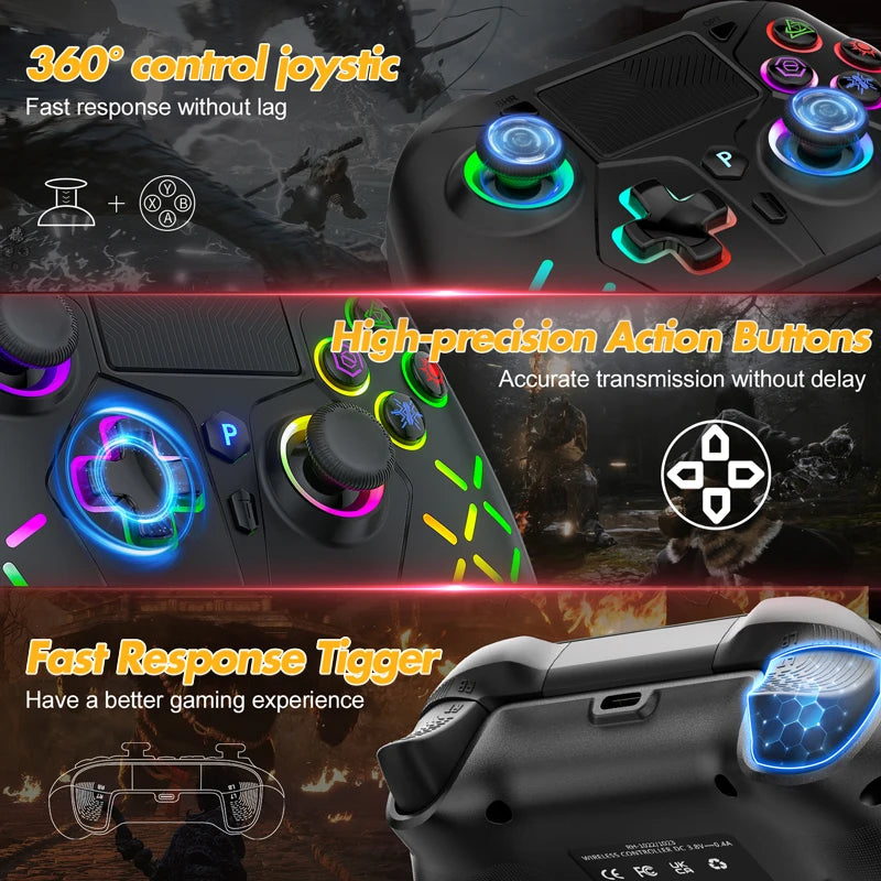Wireless Controller For PS5 Console Supports BLACK MYTH WUKONG W/ Turbo Dual Vibration For Steam/PC Game Control Accessories - happyshop365247