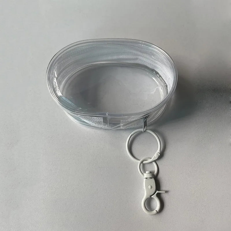 1pc Transparent Empty Fishhooks Organizer Box Portable Multipurpose Charger Cable Holder Case Fishhooks Storage with Keychain - happyshop365247