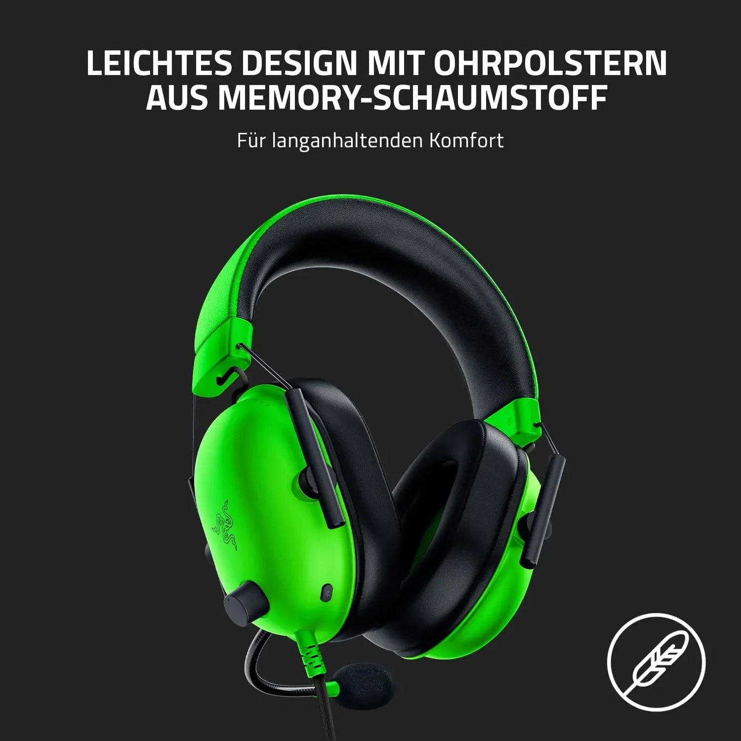 Razer BlackShark V2 X Wired Esports Headset Advanced Passive Noise Cancellation, 7.1 Surround Sound, Hyperclear Cardioid Mic - happyshop365247