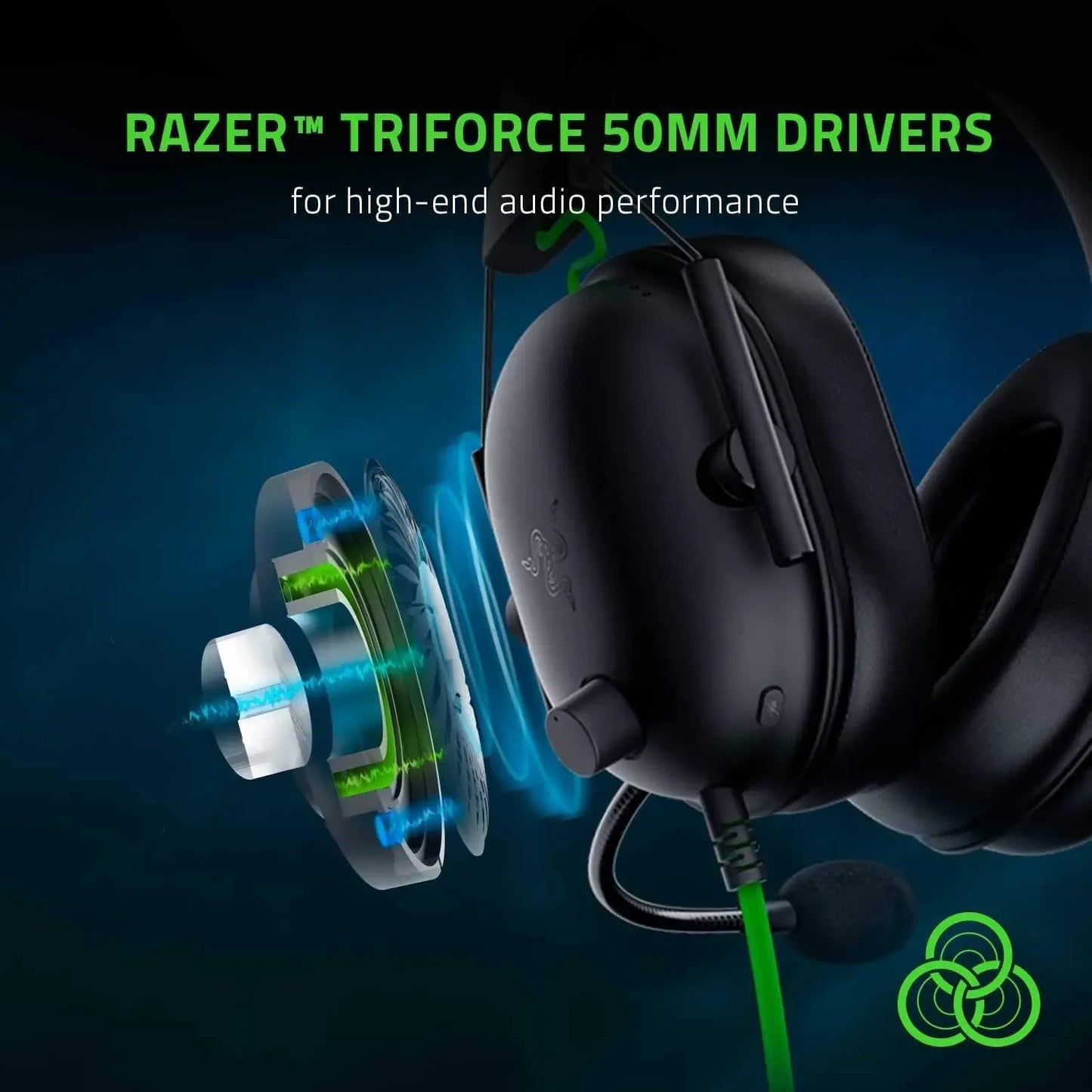 Razer BlackShark V2 X Wired Esports Headset Advanced Passive Noise Cancellation, 7.1 Surround Sound, Hyperclear Cardioid Mic - happyshop365247
