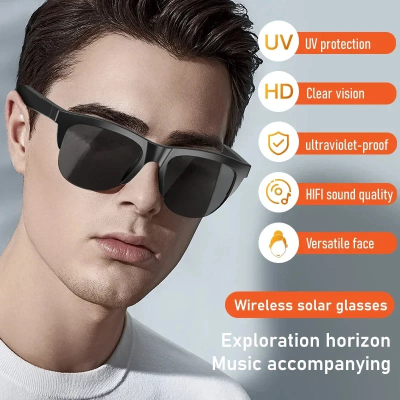 Xiaomi Smart Bluetooth V5.3 Sunglasses Glasses Call Outdoor Sports Headphones HIFI Black Technology Anti-touch UV For Men Women - happyshop365247