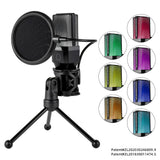 Condenser Professional Microphone Mic For PC Laptop Computer Gaming USB Wired Streaming Podcast Studio Mike Kit Gamer Accessory