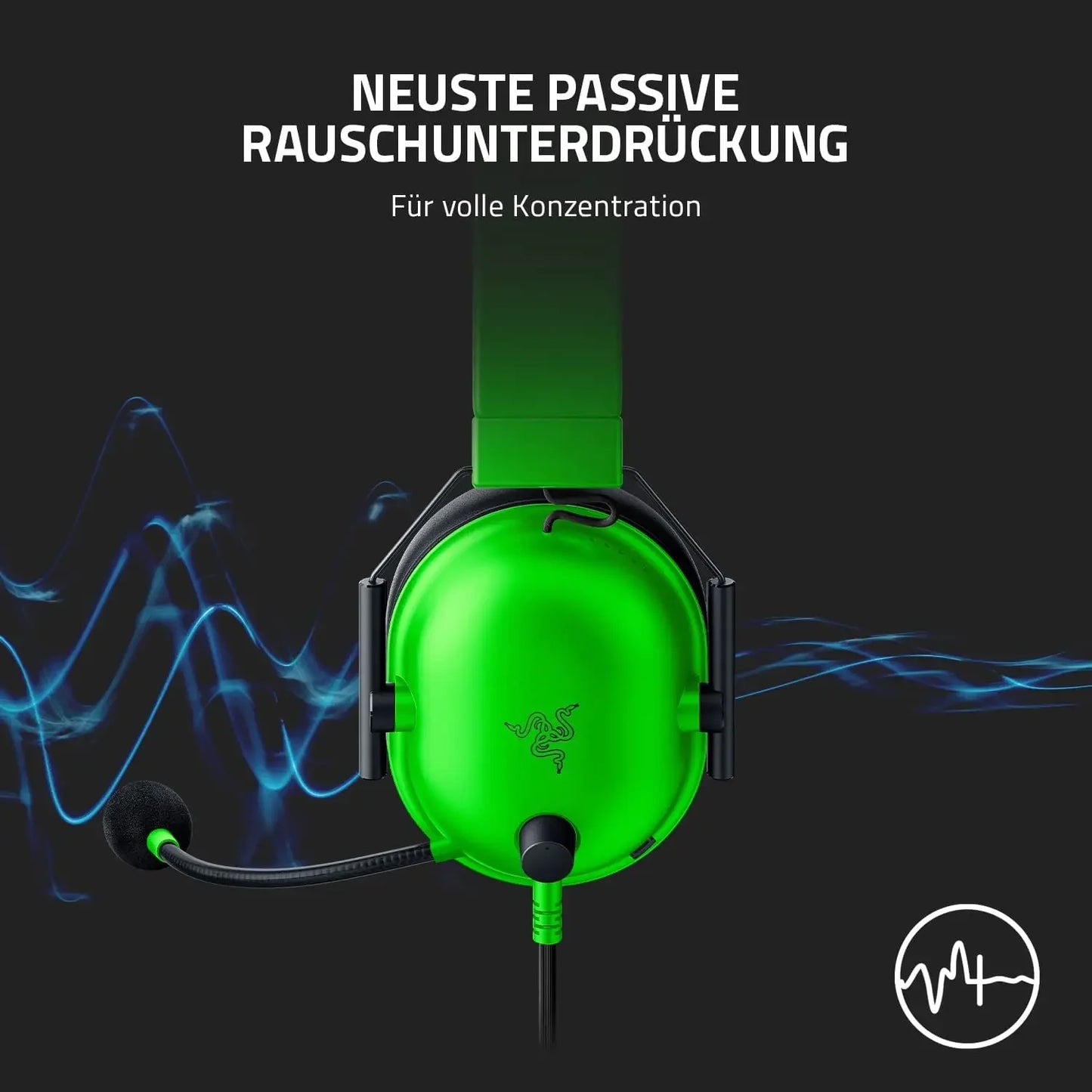 Razer BlackShark V2 X Wired Esports Headset Advanced Passive Noise Cancellation, 7.1 Surround Sound, Hyperclear Cardioid Mic - happyshop365247
