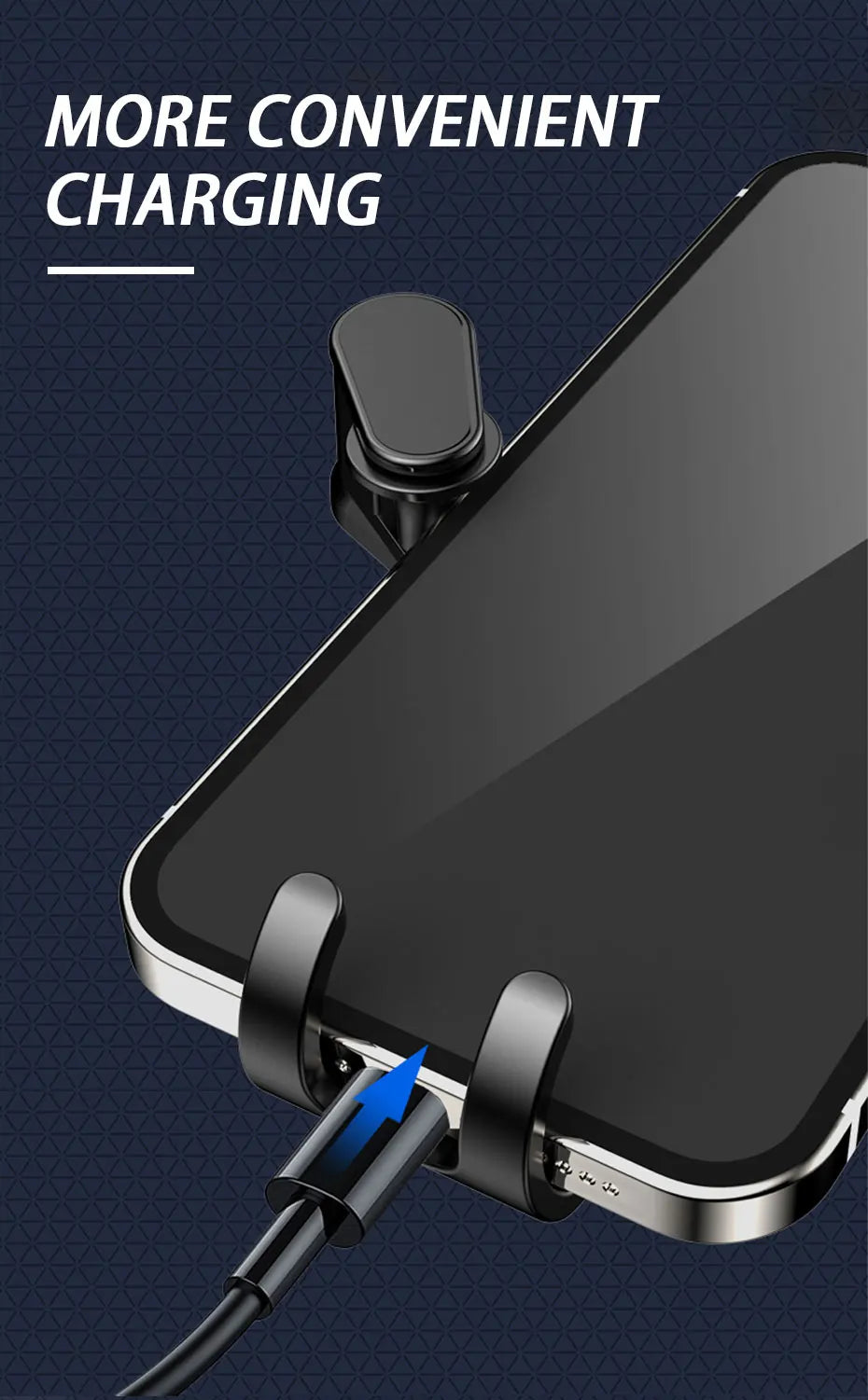 SEAMETAL Gravity Car Phone Holder Air Vent Hook Phone Mount 360-Degree Rotation Smart Phone Holder for Car One-Hand Placement - happyshop365247