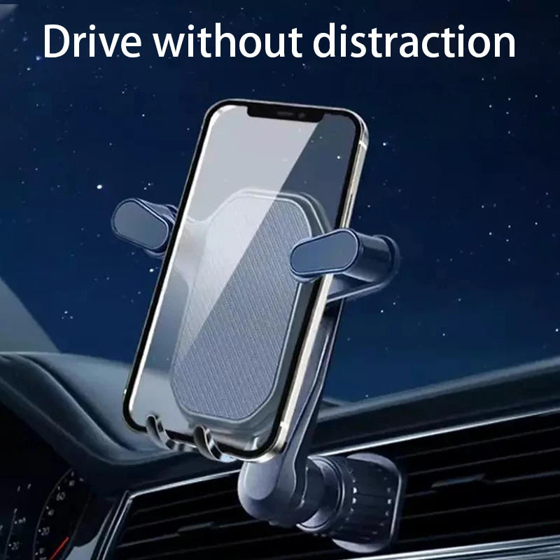 SEAMETAL Gravity Car Phone Holder Air Vent Hook Phone Mount 360-Degree Rotation Smart Phone Holder for Car One-Hand Placement - happyshop365247