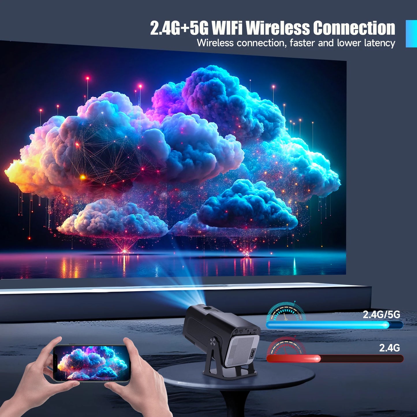 Magcubic Netflix Officially Licensed Native 1080P HY320 NTV Projector 4K 500ANSI Prime Video YouTube WIFi BT5.2 Android 13 Voice - happyshop365247