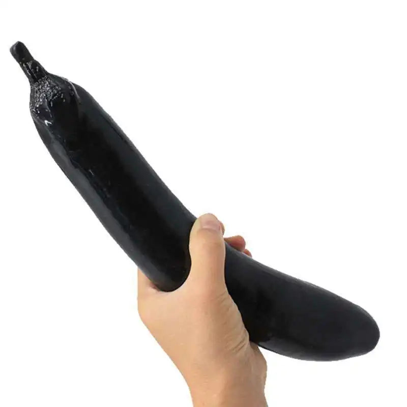 Eggplant Dildos Anal Plug Soft Penis Erotic Dick Butt Plug Stimulate Vagina Anus Phallus Masturbator Stick Sex Toys for Adult - happyshop365247