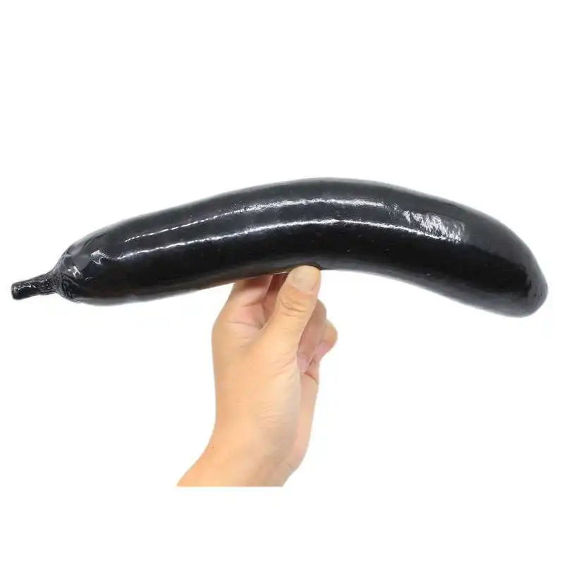 Eggplant Dildos Anal Plug Soft Penis Erotic Dick Butt Plug Stimulate Vagina Anus Phallus Masturbator Stick Sex Toys for Adult - happyshop365247