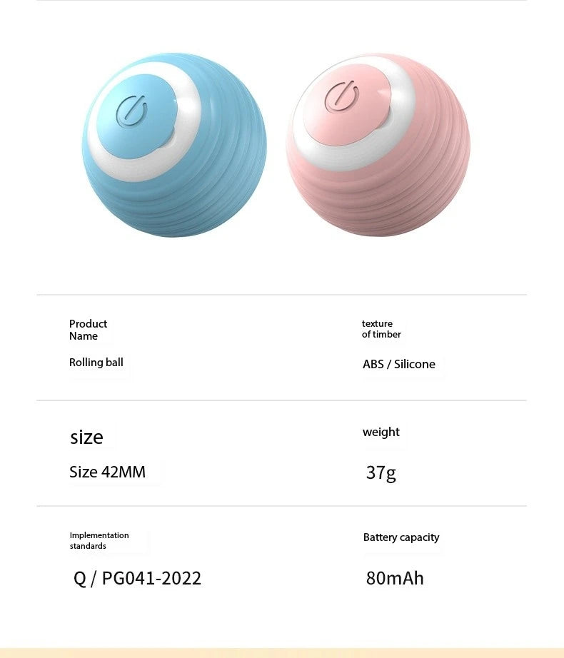 Cat Interactive Ball Smart Cat Toys Indoor Automatic Rolling Magic Ball Electronic Interactive Cat Toy Cat Game Accessories - happyshop365247