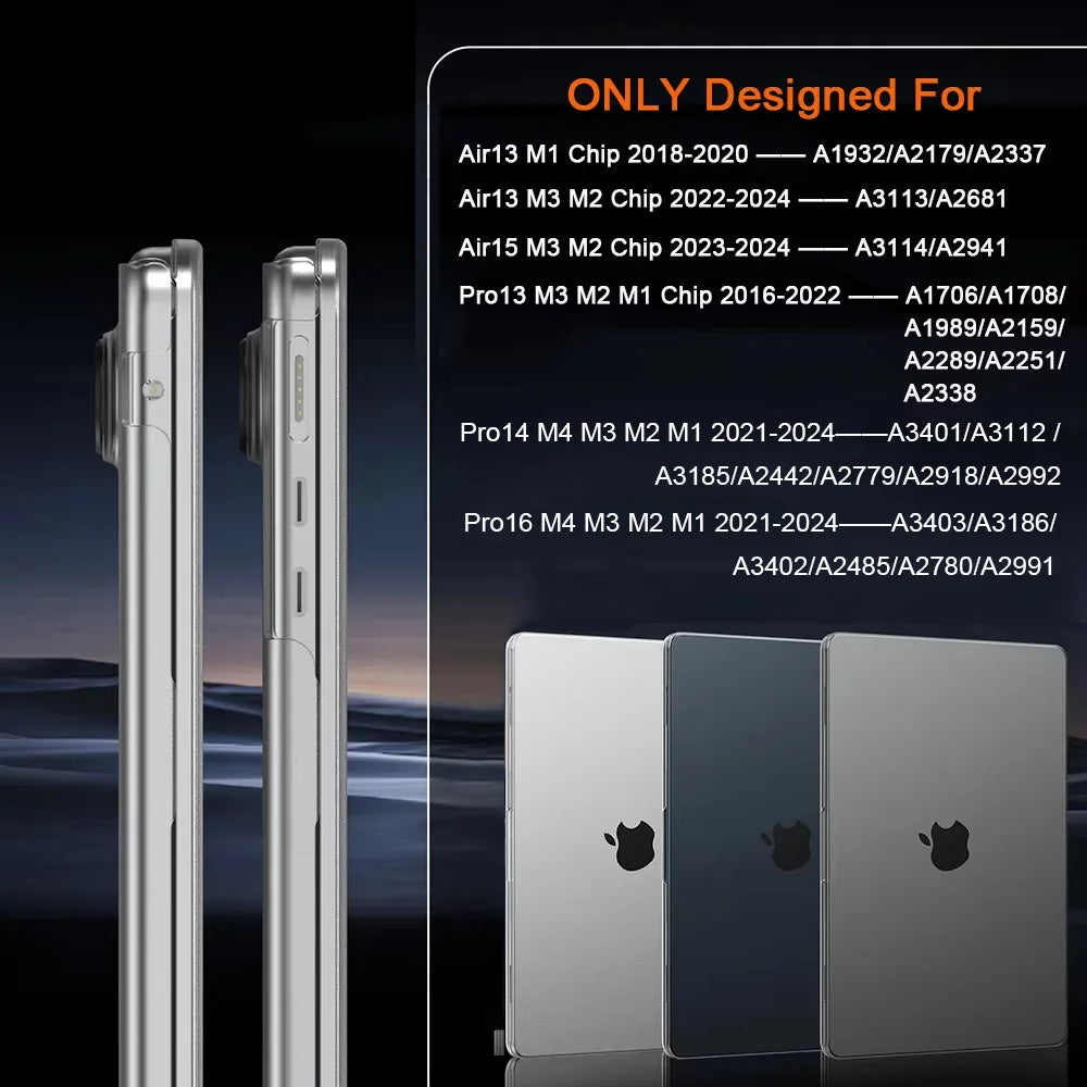 Laptop Case for MacBook Air 13 Inch M4 M3 M2 2025 2022 Release Air 15 M4 2025 for Macbook Pro 14 M4 2024 Case Pro 16 M4 Cover - happyshop365247