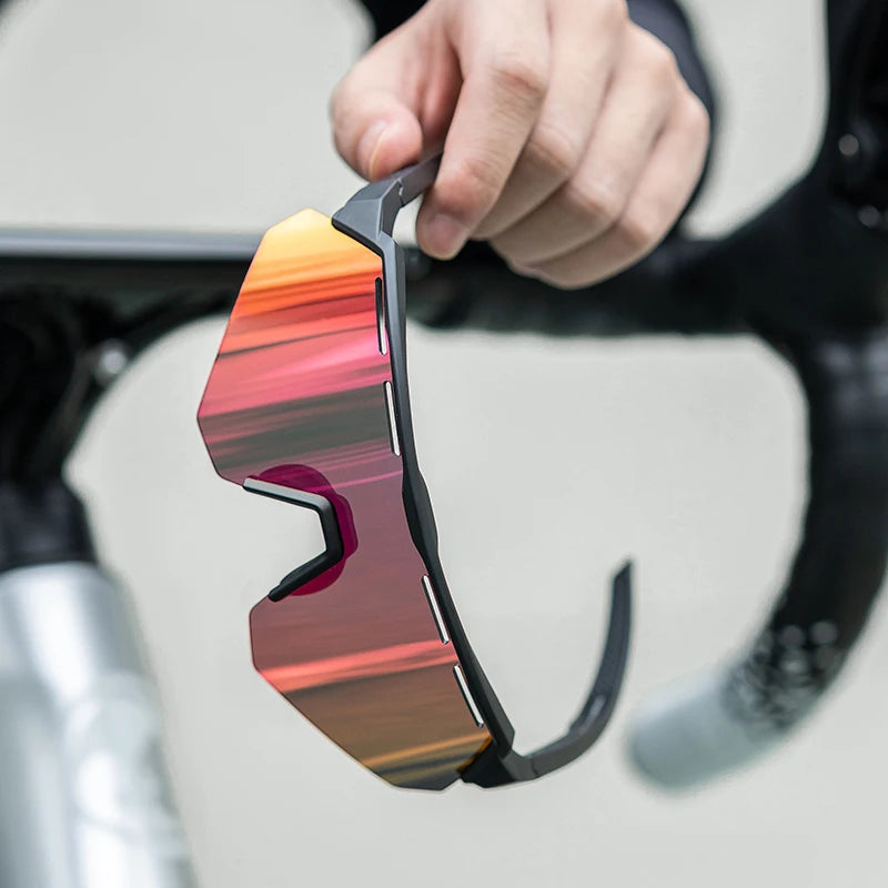 ROCKBROS Cycling Polarized Glasses 4Lens Interchangeable Myopia Frame Sunscreen UV400 Protection Sunglasses Men MTB Bike Glasses - happyshop365247