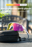 ROCKBROS Cycling Polarized Glasses 4Lens Interchangeable Myopia Frame Sunscreen UV400 Protection Sunglasses Men MTB Bike Glasses