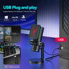 Condenser Professional Microphone Mic For PC Laptop Computer Gaming USB Wired Streaming Podcast Studio Mike Kit Gamer Accessory