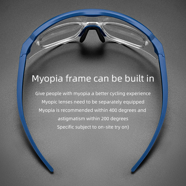 ROCKBROS Cycling Polarized Glasses 4Lens Interchangeable Myopia Frame Sunscreen UV400 Protection Sunglasses Men MTB Bike Glasses