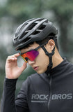 ROCKBROS Cycling Polarized Glasses 4Lens Interchangeable Myopia Frame Sunscreen UV400 Protection Sunglasses Men MTB Bike Glasses