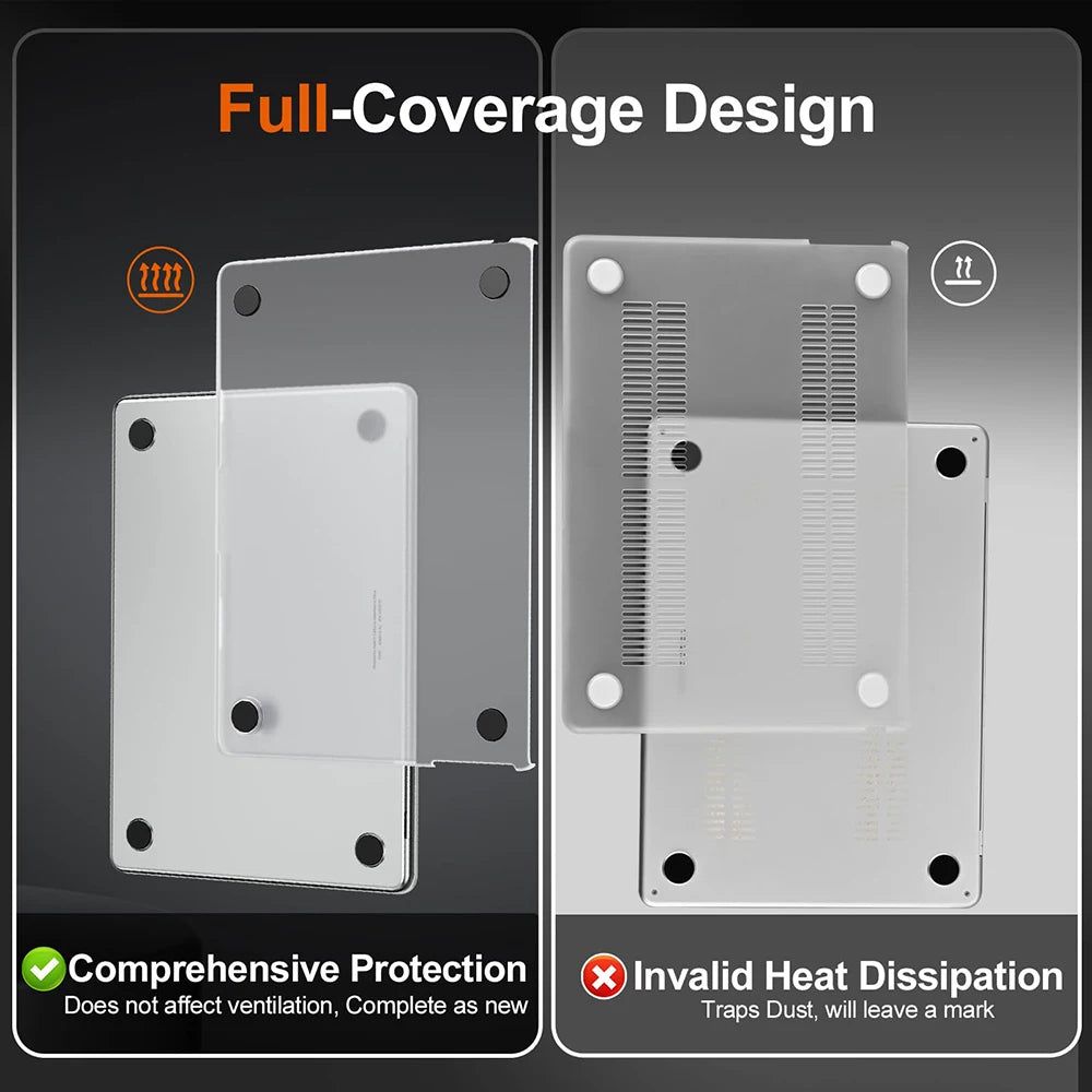 Laptop Case for MacBook Air 13 Inch M4 M3 M2 2025 2022 Release Air 15 M4 2025 for Macbook Pro 14 M4 2024 Case Pro 16 M4 Cover - happyshop365247