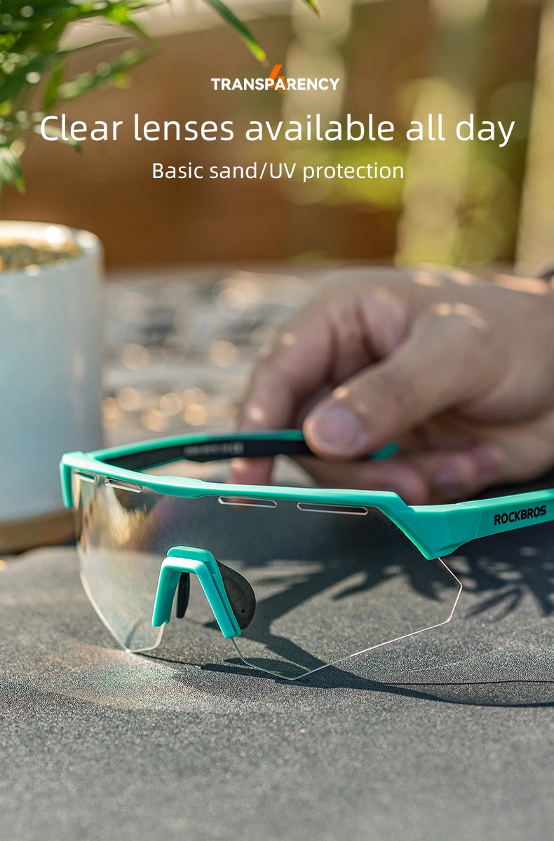 ROCKBROS Cycling Polarized Glasses 4Lens Interchangeable Myopia Frame Sunscreen UV400 Protection Sunglasses Men MTB Bike Glasses - happyshop365247