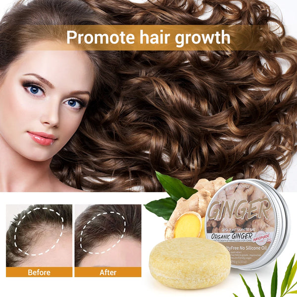 Ginger Polygonum Soap Hair Growth Shampoo Soap Pure Plant Organic Handmade Cold Processed Fast Growth Shampoos Hair Care Soaps