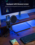 Condenser Professional Microphone Mic For PC Laptop Computer Gaming USB Wired Streaming Podcast Studio Mike Kit Gamer Accessory