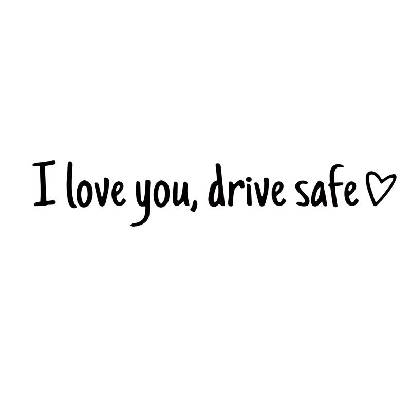 Safe Driving Waterproof Vinyl Bumper Stickers Car Universal Rearview Mirror Decorative Sticker