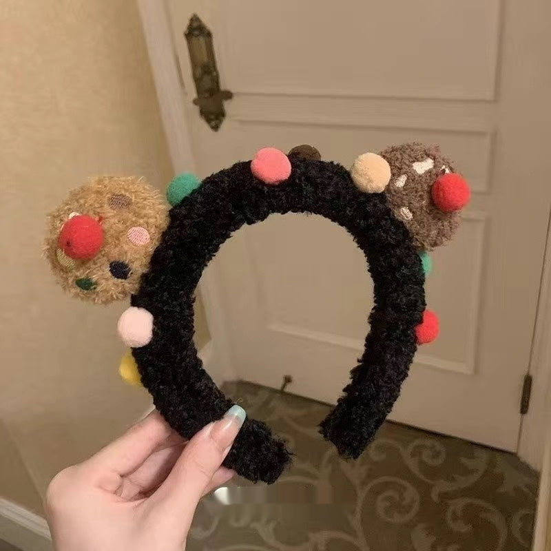 Cute Face Wash Hair Bands Female Cartoon Headwear Hair Band Headband Apply - happyshop365247