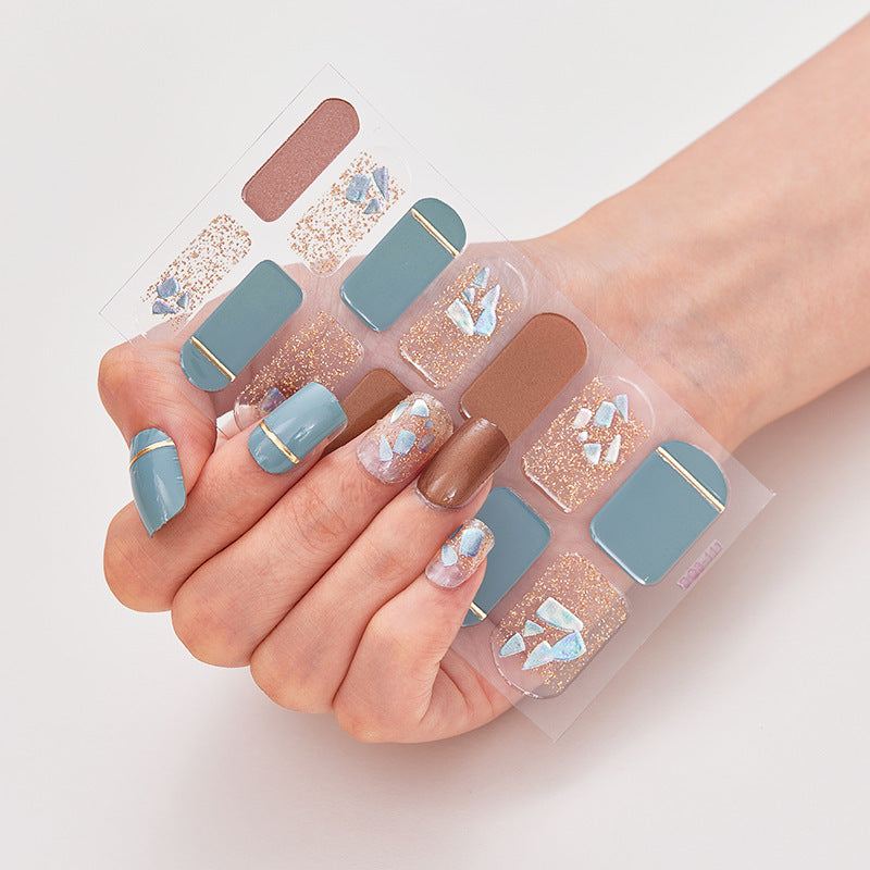 Nail Stickers Factory Direct Sales Bronzing Laser 3d Cross-border High Quality Nails - happyshop365247