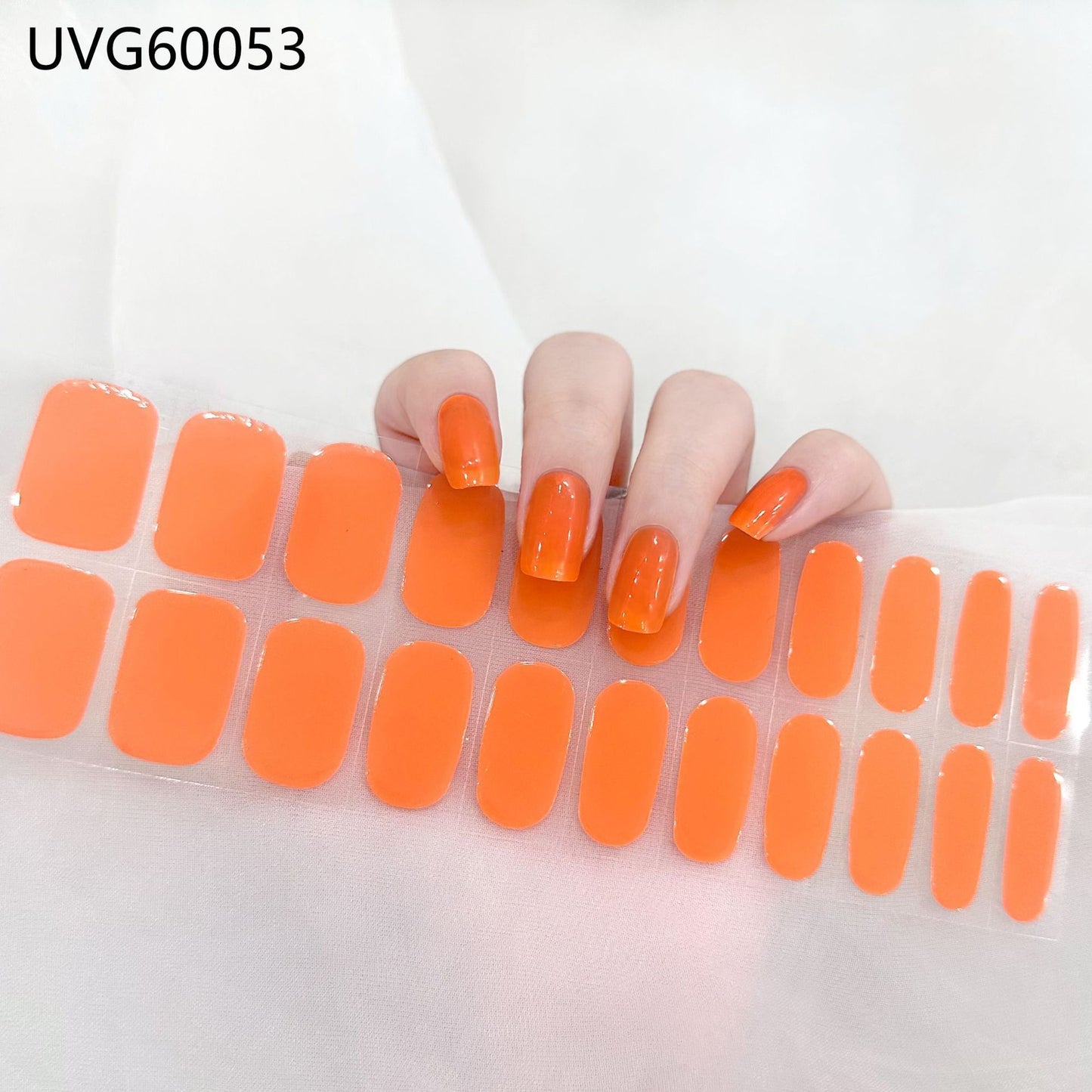 Blush Nail Stickers Uv Semi-baked Gel - happyshop365247