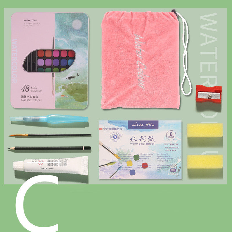 Solid Watercolor Paint Set Sketch Watercolor