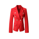 Female Suit Slim Fit Coat Clothing Double Breasted - happyshop365247