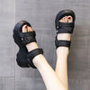 Dad sandals for women, thick-soled wedge heel ole height-increasing women's shoes, Velcro beach shoes