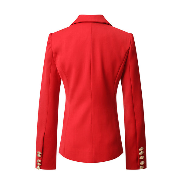 Female Suit Slim Fit Coat Clothing Double Breasted - happyshop365247