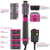 Professional 5 In 1 Hair Dryer Brush Dryer And Straightening Brush Electric Hair Styling Tool Automatic Hair Curler Beauty Supplies Gadgets - happyshop365247